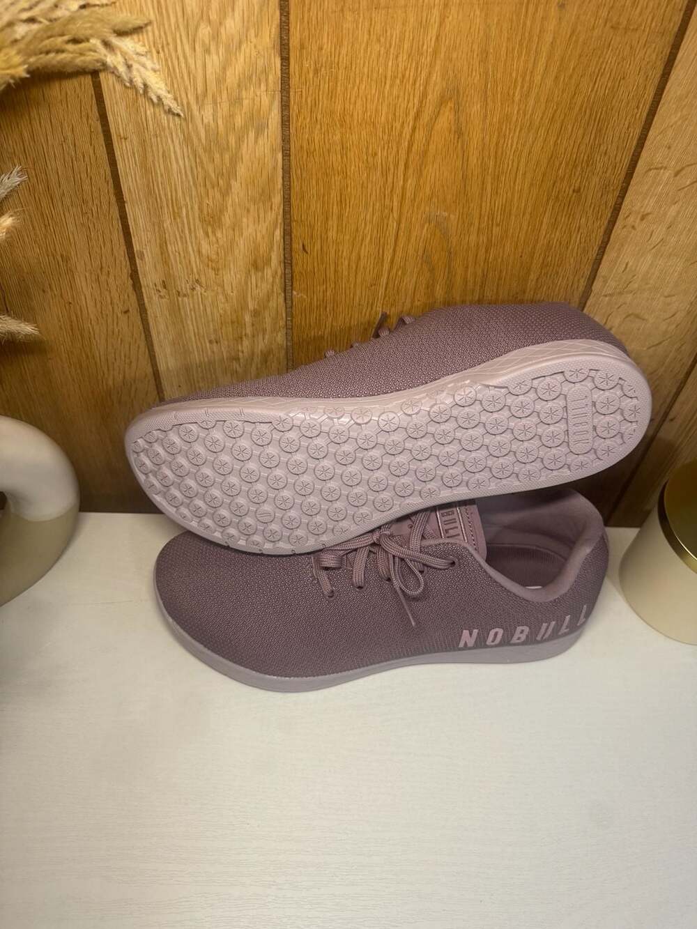 NOBULL Heather Lavender Knit Trainer Athletic Shoes
